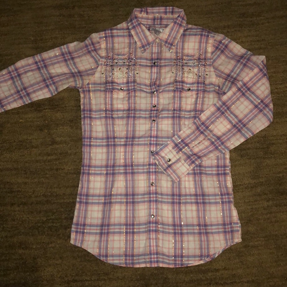 Rock 47 by wrangler western/ rodeo shirt